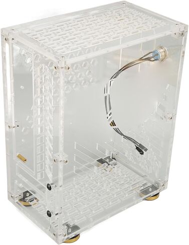Mini ITX Case Compact and Lightweight 4.3L for DIY Projects Clear Acrylic Design for Mini PC Enthusiasts 9.5x7.6x4.5in (Transparent) in Saudi Arabia