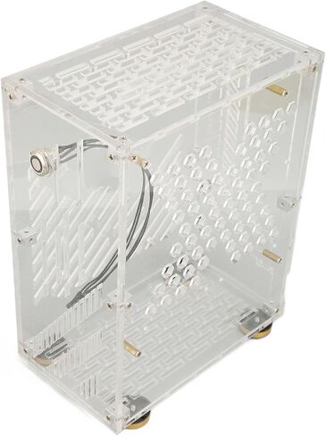 Mini ITX Case Compact and Lightweight 4.3L for DIY Projects Clear Acrylic Design for Mini PC Enthusiasts 9.5x7.6x4.5in (Transparent) in Saudi Arabia