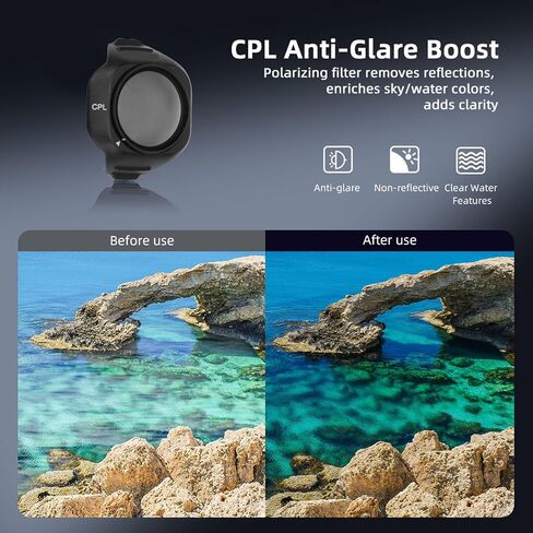 Drone CPL Filter Camera Lens Polarizer ND Filter Multi Coated Optical Glass Anti Lightweight Frame with Cleaning Cloth for MINI 5 PRO in Saudi Arabia