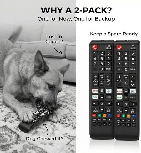 Universal Remote for Samsung Smart TV 2 Pack No Setup, Batteries Included in Saudi Arabia