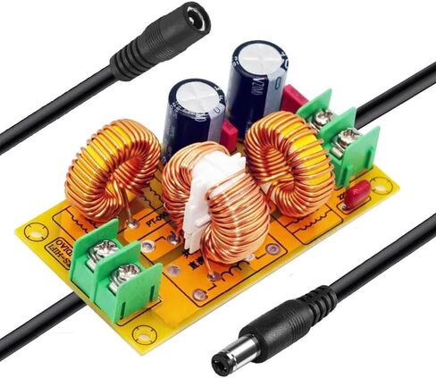 gotor Audio DC Power Filter DC LC EMI Power Filter Board 4A Electromagnetic Interference Suppressor Passive Power EMI Fil TER for Audio PowerAmplifier with 5.5x2.1mm D C Cable in Saudi Arabia