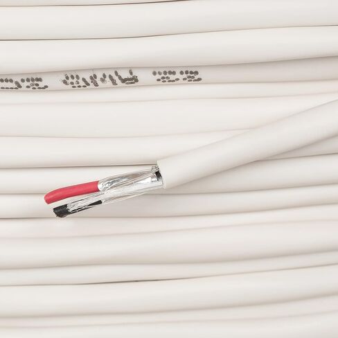 EWCS 22 AWG 2/C Str CMP Plenum Rated Shielded Sound & Security Cable - 1000 Feet - Made in USA in Saudi Arabia