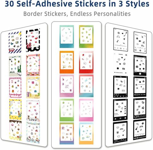 30-Pack 2x3-Inch Photo Border Stickers for Fujifilm Instax Mini 13/12/Evo in Saudi Arabia