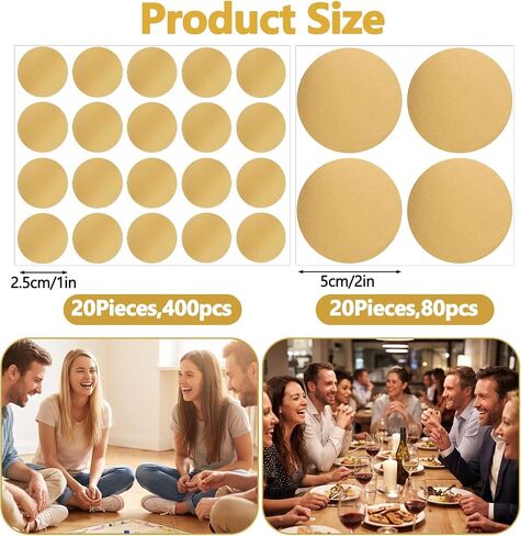 480 Pcs Scratch Off Stickers1 2" Round Self-Adhesive Sticker in Saudi Arabia