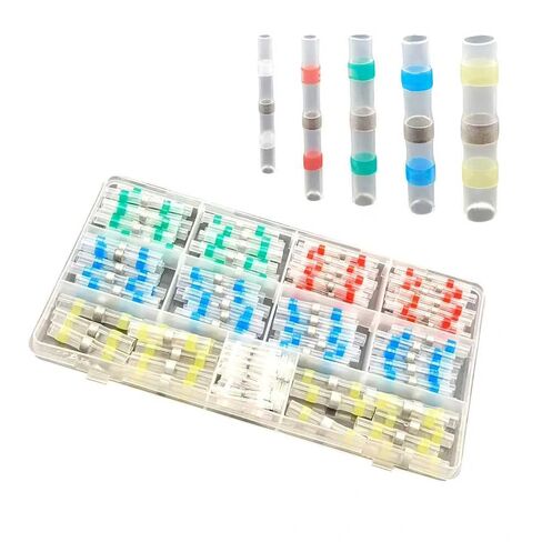 160 PCS Heat Shrink Wire Connectors, Waterproof Insulated Butt Terminals, Heat Shrink Wire Splice Terminal Kit, Universal for Most Cars, Trucks, SUVs (Multicolored) in Saudi Arabia
