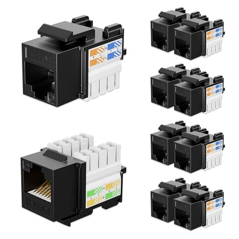 iwillink 10Gbps Cat6 Keystone Jack, 25-Pack, White in Saudi Arabia