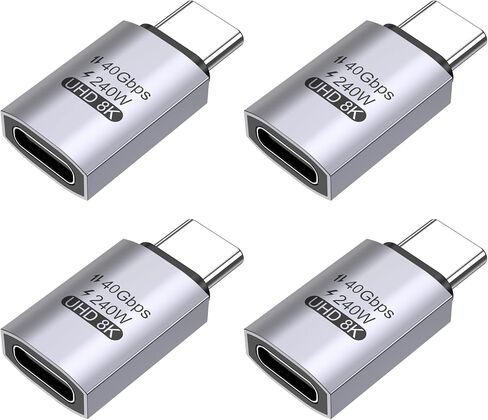 4-Pack USB C Extender Adapter,PD 100W 40Gbps USBC Extender Male to Female in Saudi Arabia