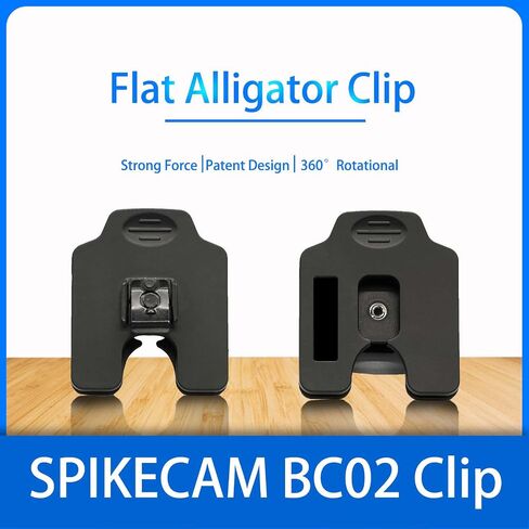 SPIKECAM 360° Rotating Body Camera Clip, Secure Flat Alligator Mount for S3, Compatible with SPIKECAM S3 S4 Hero7, Lightweight & Durable, Ideal for T-Shirts, Uniforms, Backpacks in Saudi Arabia