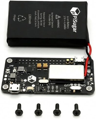 PiSugar S Portable1200mAh UPS Battery for Raspberry Pi Zero W/WH/2W – Pwnagotchi Power Module with Auto Boot, Handheld Uninterruptible Power Supply (Pi Not Included) in Kuwait