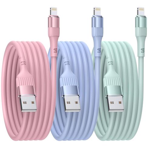 شاحن iPhone، كابل Lightning 3 عبوات بطول 10 أقدام سلك شحن سريع معتمد من MFi in Kuwait