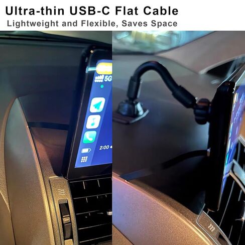 Right Angle USB C Flat Cable Right Angle USB C Male to Male PD 65W Fast Charge Data Cord for Power Banks Phone Tablet(300mm/11.8in) in Kuwait