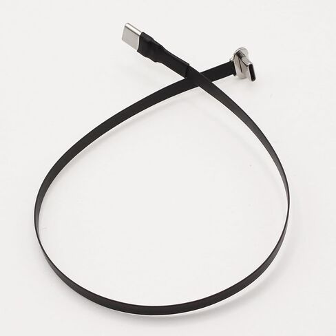 Right Angle USB C Flat Cable Right Angle USB C Male to Male PD 65W Fast Charge Data Cord for Power Banks Phone Tablet(300mm/11.8in) in Kuwait