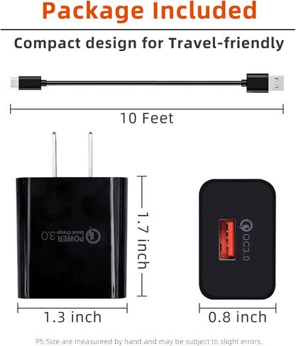 10ft USB C 18W QC3.0 USB Charger for T-Mobile Tab 5G Tablet 2023 REVVL 5G, REVVL 6/6X Pro 5G, 7/7 Pro 5G, REVVL 4/4,REVVL V+ 5G,Revvlry+,Revvlry Type USB C Charging Cable Cord Replacement in Saudi Arabia
