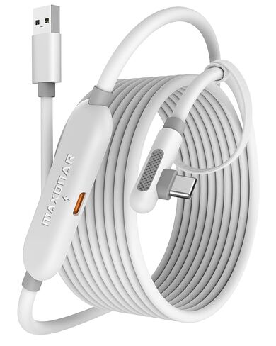Maxonar VR Charging Link Cable 16FT – Charge While Playing PC VR, USB 3.0 Stable Data, Built to Replace Meta Link Cable for Quest 3S / Quest 3 / Quest 2 / Pico 4 Black in Saudi Arabia