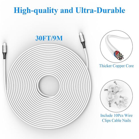 ACANDYA USB C Cable 30FT Extra Long 60W Fast Charging Outdoor Camping Cord in Saudi Arabia