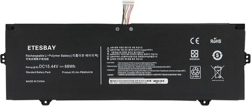 استبدال بطارية الكمبيوتر المحمول AA-PBMN4VN لجهاز Samsung Galaxy Book Pro 360 15 15.6 بوصة NP950XDB NP950XDB-KB1US NP950XDB-KA1US NP950XDB-KC5US NP950XDB-KC3US NP950QDB NP950QDB-KB1US 15.44 فولت 68 واط/4405 مللي أمبير in Kuwait