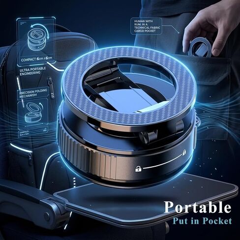 Magnetic Phone Holder for Car,Vacuum Suction Cup Phone Holder,Heavy-Duty Metal Arm&Head, Magsafe Car Mount for iPhone, 360° Adjustable Dashboard Mount,Folding Holder for iPhone and Android in Saudi Arabia