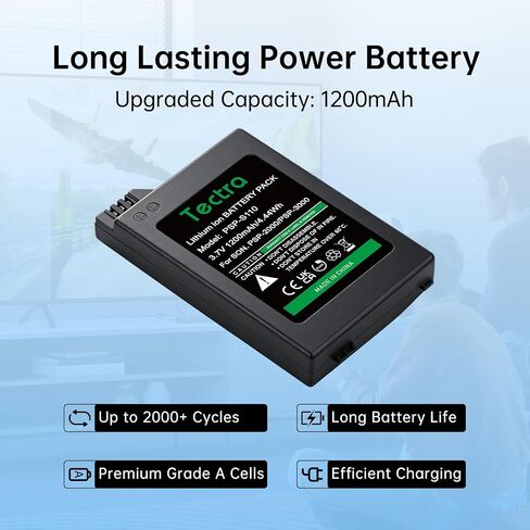 Tectra 1200mAh PSP 3000 Battery for Sony PSP-3000 PSP 2000 PSP-S110 Console in Kuwait