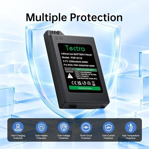 Tectra 1200mAh PSP 3000 Battery for Sony PSP-3000 PSP 2000 PSP-S110 Console in Kuwait
