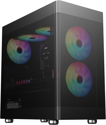 Itek Case PROMESH 35B Gaming Office Mini Tower mATX- Type-C- 2xUSB3-3 Sides MESH in Kuwait