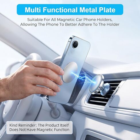 30Pcs Adhesive Metal Plates for Magnets Metal Discs for Magnetic Car Mount in Saudi Arabia