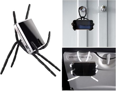 Universal Multi-Function Portable Spider Flexible Grip Holder for iPhone Samsung Google Pixel Holder for Cell Phone Smartphones Tablets in Car Bicycle Desk Plane Random Color in Saudi Arabia