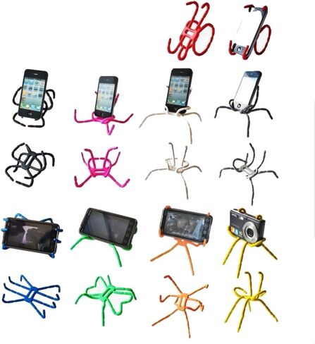 Universal Multi-Function Portable Spider Flexible Grip Holder for iPhone Samsung Google Pixel Holder for Cell Phone Smartphones Tablets in Car Bicycle Desk Plane Random Color in Saudi Arabia