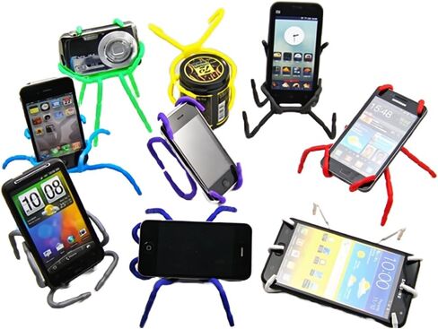 Universal Multi-Function Portable Spider Flexible Grip Holder for iPhone Samsung Google Pixel Holder for Cell Phone Smartphones Tablets in Car Bicycle Desk Plane Random Color in Saudi Arabia
