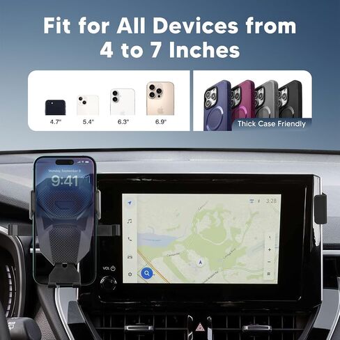 حامل هاتف مناسب لـ 2019-2026 Toyota Corolla 2022-2026 Corolla Cross Phone Mount Accessories، حامل هاتف خلوي متنقل قابل للتعديل مقاس 8 بوصات، شاشة كورولا للملاحة وشاشة داخلية in Kuwait