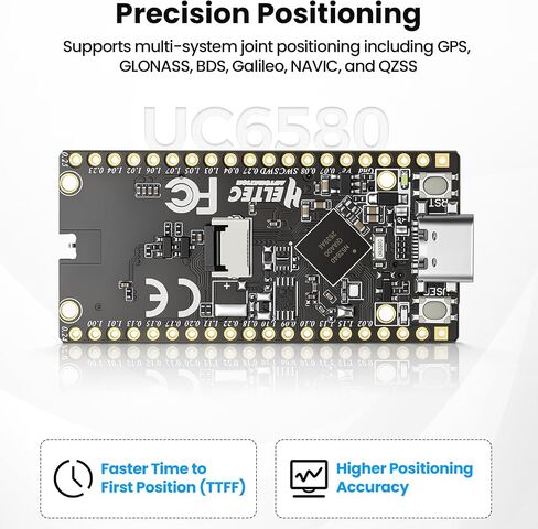 Mesh Node T096 + 915MHz LoRa Antenna UC6580 Dual Band GNSS GPS Module nRF52840 Bluetooth 5, 28dBm High Power SX1262 LoRa Support Off-Grid Asset Tracking Communication Compatible with Meshtastic in Saudi Arabia