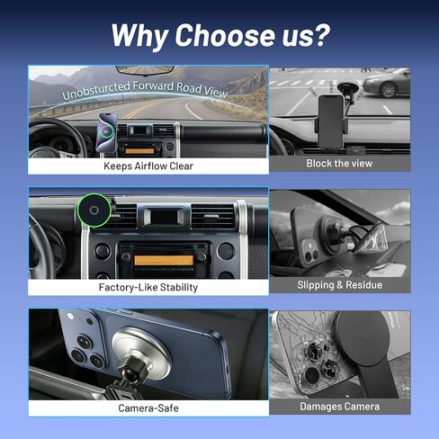 Car Mount for Toyota FJ Cruiser 2007-2014, Wireless Fast Charging in Saudi Arabia