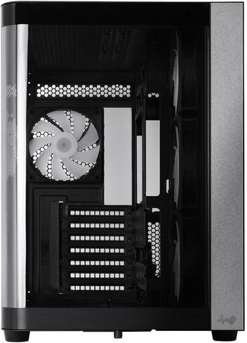 InWin W31 Mid Tower ATX Case with One-Piece Panoramic Curved Glass Design, Dual Chamber Structure, 7 PCI-E Slots, GPU Support to 410mm, 4 x VX120 Pre-Installed Support Up to 10 Fans in Saudi Arabia