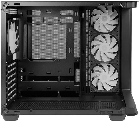 InWin W31 Mid Tower ATX Case with One-Piece Panoramic Curved Glass Design, Dual Chamber Structure, 7 PCI-E Slots, GPU Support to 410mm, 4 x VX120 Pre-Installed Support Up to 10 Fans in Saudi Arabia