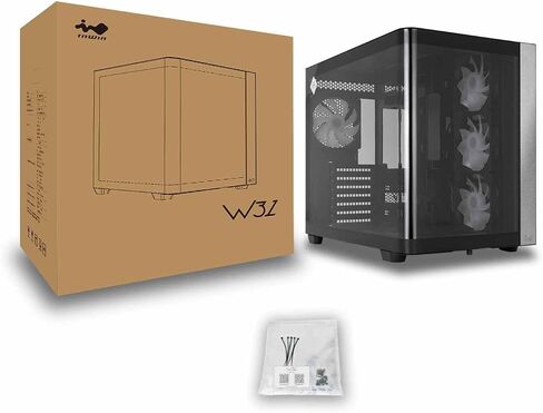 InWin W31 Mid Tower ATX Case with One-Piece Panoramic Curved Glass Design, Dual Chamber Structure, 7 PCI-E Slots, GPU Support to 410mm, 4 x VX120 Pre-Installed Support Up to 10 Fans in Saudi Arabia