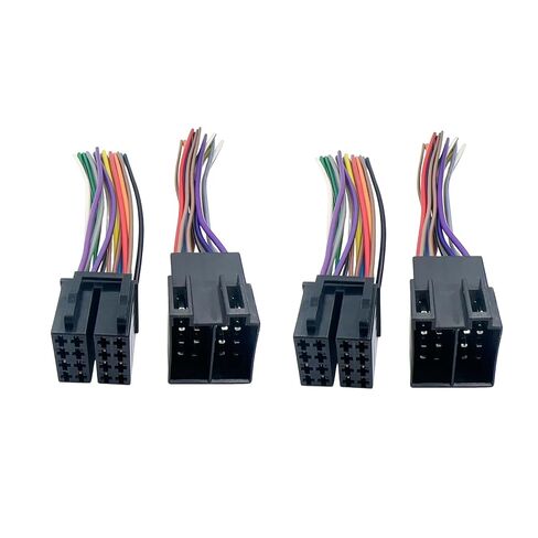 4Pack 16 Pin ISO Radio Wire Harness Adapter Male & Female Connector Compatible with Freightliner 2004-2021 Volvo 2004-2016 Peterbilt 2006-2018 Kenworth Stereo 2008-2020 in Saudi Arabia