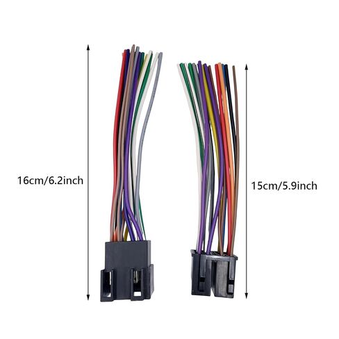 4Pack 16 Pin ISO Radio Wire Harness Adapter Male & Female Connector Compatible with Freightliner 2004-2021 Volvo 2004-2016 Peterbilt 2006-2018 Kenworth Stereo 2008-2020 in Saudi Arabia