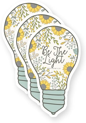 Be The Light Vinyl Stickers 3 Pack 3 Inch in Saudi Arabia