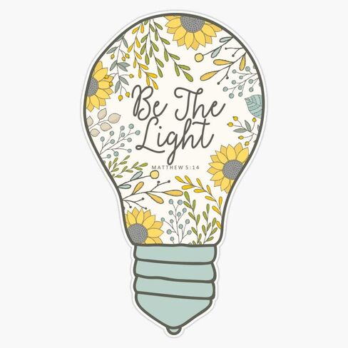 Be The Light Vinyl Stickers 3 Pack 3 Inch in Saudi Arabia