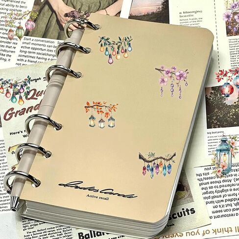 50PCS Watercolor Hanging Lantern and String Light Stickers，Clear Tree Branch Scrapbook Stickers for Journaling, Card Making,Water Bottle Suitcase Phone Skateboard Guitar Bike Laptop Scrapbook in Saudi Arabia