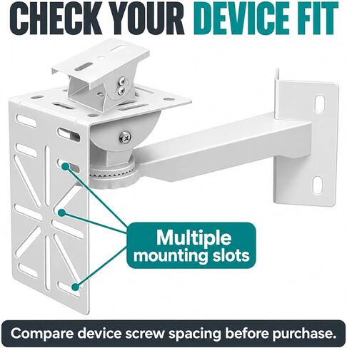 Security Camera Mount Kit - Pole/Wall Bracket with L-Adapter, 2 Stainless Steel Straps, Solar Panel Duckbill Bracket, Fits Dome/IP/PTZ Cameras, Indoor/Outdoor (Pole Mount Set with Solar Panel Bracket) in Saudi Arabia