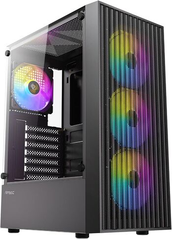Antec AX27 RGB Elite ATX Mid-Tower Gaming PC Case - Black - 4 RGB Fans in Saudi Arabia