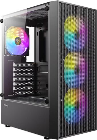 Antec AX27 RGB Elite ATX Mid-Tower Gaming PC Case - Black - 4 RGB Fans in Saudi Arabia