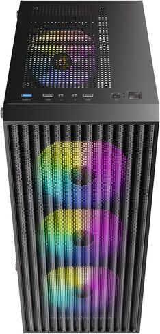 Antec AX27 RGB Elite ATX Mid-Tower Gaming PC Case - Black - 4 RGB Fans in Saudi Arabia