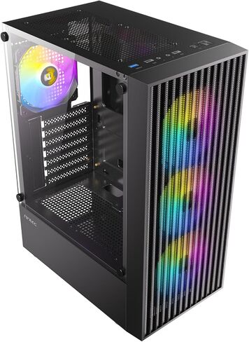 Antec AX27 RGB Elite ATX Mid-Tower Gaming PC Case - Black - 4 RGB Fans in Saudi Arabia