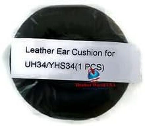 Headset World USA™ Leatherette Ear Cushion for Yealink UH34/YHS34 Headset - Ear Cushion Attached to The Ear Plate, for UH34 and YHS34 Models ONLY in Saudi Arabia