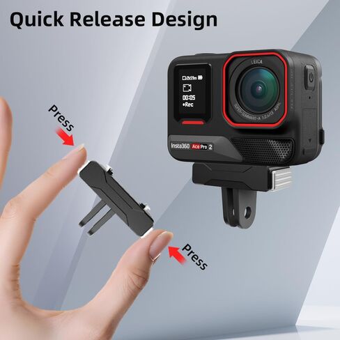 Magnetic Quick Release Mount for Insta360 X5/Ace Pro/Ace Pro 2, Magnetic Adapter Mount for Insta360 Accessories(1 Pack Black) in Saudi Arabia