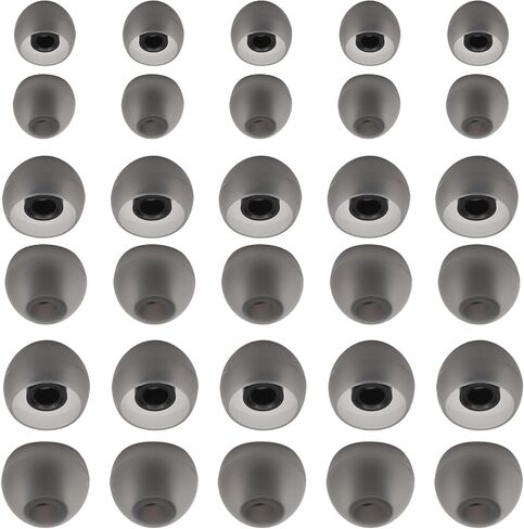 Silicone Earbud Replacement Tips, 15 Pairs Include S/M/L, Gray in Saudi Arabia