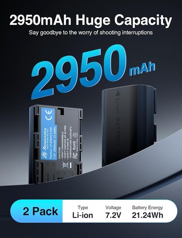LP-E6P/LP-E6NH Battery and Fast 20W Dual Charger for Canon Cameras in Saudi Arabia