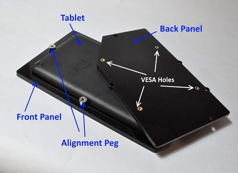 TABcare Security Anti-Theft Acrylic VESA Enclosure for Amazon Fire 7" 2015/2017/2019 with Wall Mount Kit (Black) in Saudi Arabia