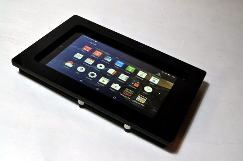 TABcare Security Anti-Theft Acrylic VESA Enclosure for Amazon Fire 7" 2015/2017/2019 with Wall Mount Kit (Black) in Saudi Arabia